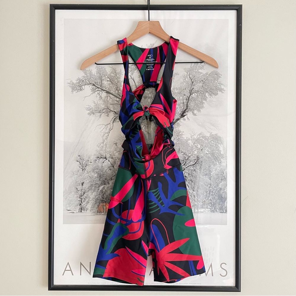 PatBO Rio Tarsila Leaf Print Cutout Romper XS NWT - Picture 8 of 16